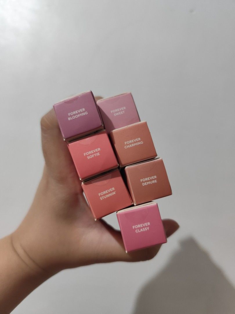 Vice Co Multimatte On The Daily Matte Liquid Blush Collection (Category: Makeup) located in Bulacan. Submitted by mikkaryne (Listing ID 1465689794, Image 2). Description: - Vice Co. Multimatte On The Daily Matte Liquid Blush Set (Old packaging) - Size: 5ml per tube - Shades included: Forever Blooming, Forever Sweet, Forever Charming, Forever Softie, Forever Demure, Forever Stunnin', and Forever Classy - Finish: Beautiful matte, perfect for everyd