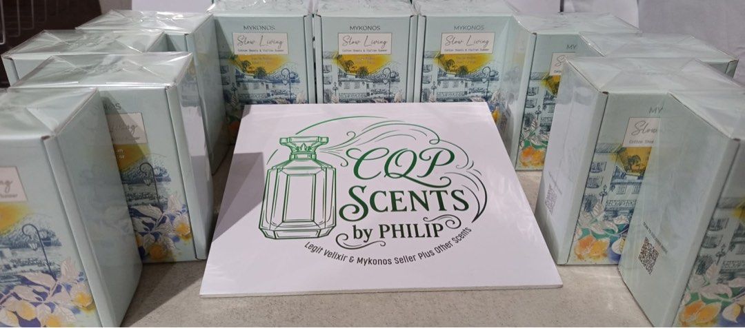 Mykonos Slow Living 50ML BNIB On Hand (Category: Fragrance & Deodorants) located in Quezon City. Submitted by cqpscentsbyphilip (Listing ID 1465625607, Image 1). Description: Mykonos Slow Living 50ml BNIB ON HAND Php 1999 Grab/Lalamove Ready Unli vouch, unli legit check 📍CQP Scents by Philip (QC) PM!.