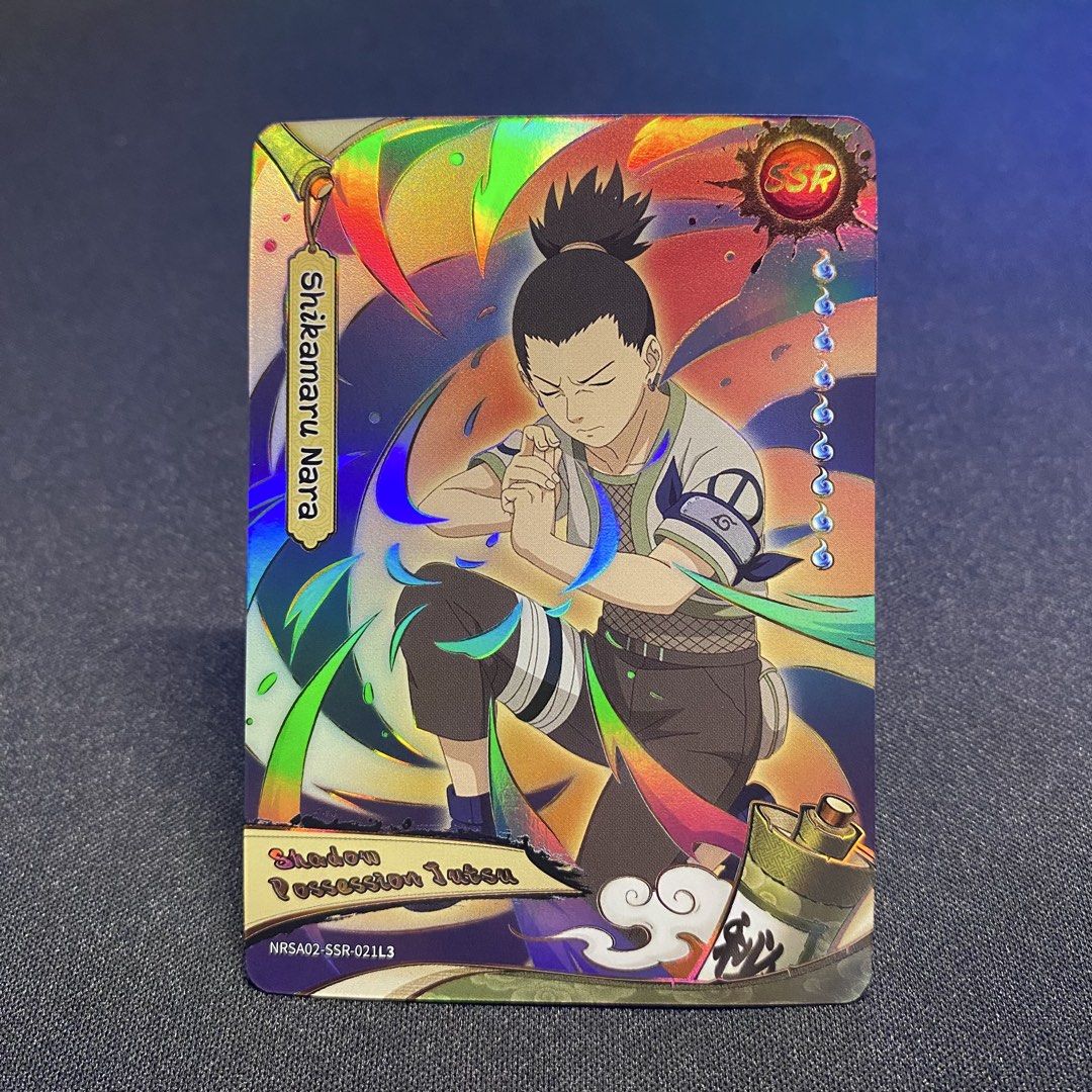 NARUTO KAYOU - SHIKAMARU NARA (SSR) (Category: Raw Singles) located in Taguig. Submitted by secrethideout_official (Listing ID 1465734880, Image 1). Description: Naruto Kayou - Shikamaru Nara Super Super Rare (SSR) ✅ firm price ✅ ignoring LP inquiry Location: Taguig📍 Shipping: J&T | LBC | Lalamove Payment: Gcash | Bank Transfer.