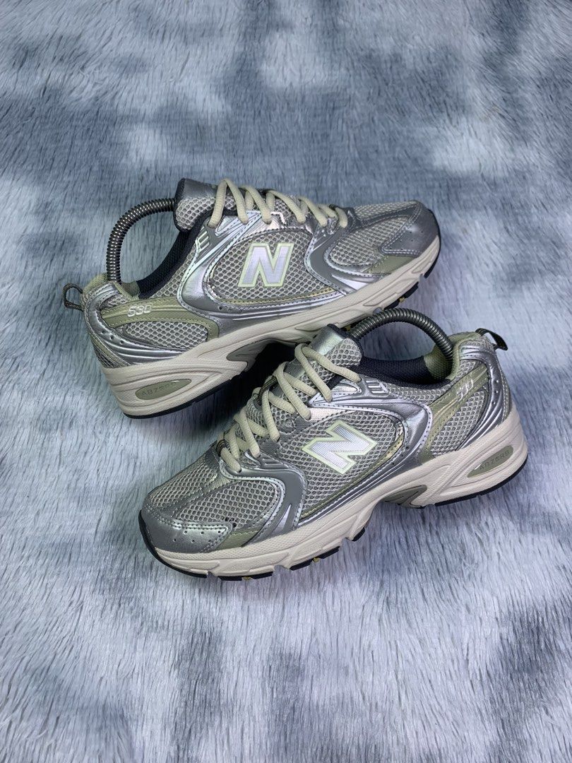 NEW BALANCE 530 SILVER KHAKI (Category: Sneakers) located in Quezon City. Submitted by shooz.kartel (Listing ID 1465757866, Image 1). Description: For sale only‼️ NEW BALANCE 530 SILVER KHAKI Excellent condition No major issues Size 6 mens 7.5 womens 38.5 euro 24 cm 1450 + sf only Legit/Authentic 💯 Pm for fast transact! 📩 Can do ship nationwide MOP: paymaya, bank transfer or gcash Location: Metro manila.