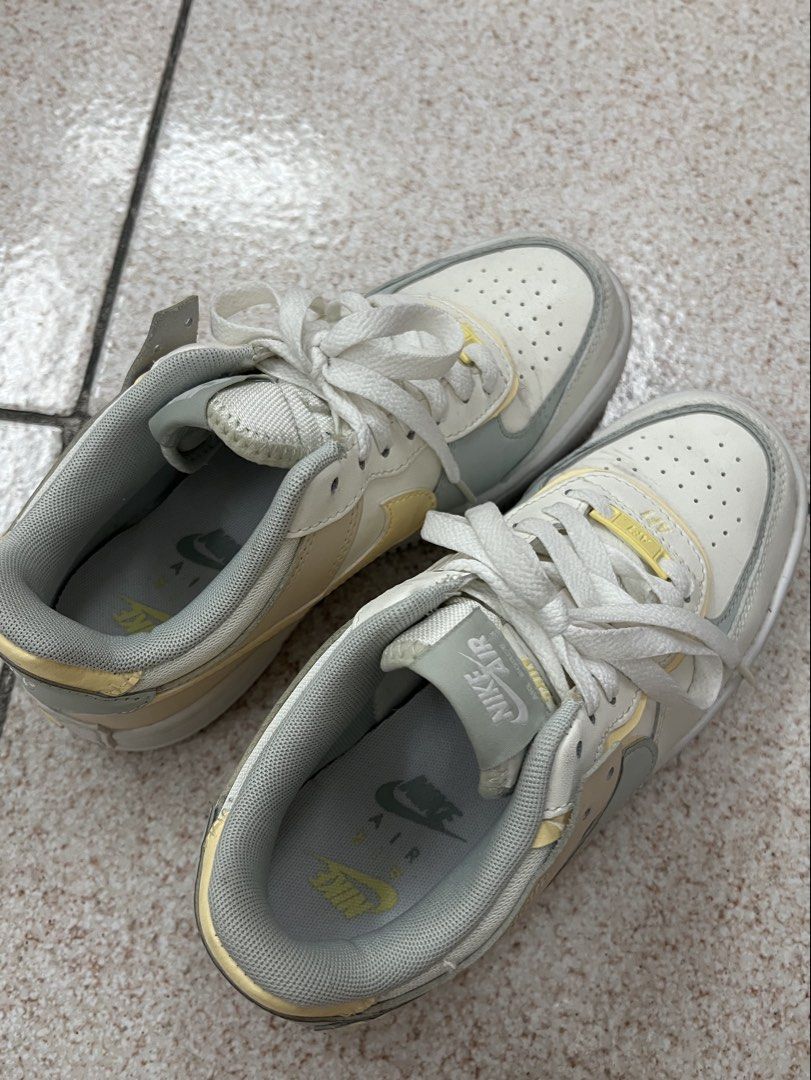 Nike AF1 Shadow "Sail/Citron Tint" sneakers (Category: Sneakers) located in Quezon City. Submitted by tmatts (Listing ID 1465603911, Image 1). Description: Nike AF1 Shadow “Sail/Citron Tint” sneakers Original: P6,655 Rfs: does not fit anymore dirt can be wiped Size: 37.5.