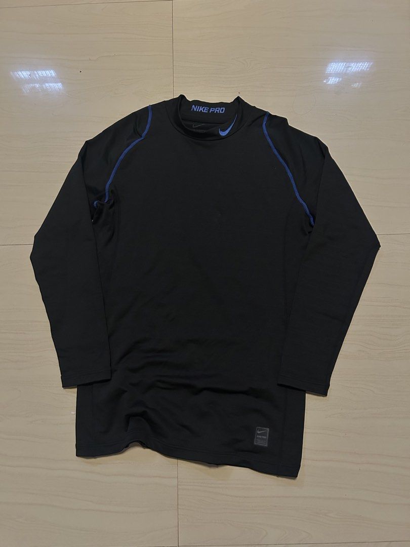 Nike Pro Hyperwarm Long Sleeve Compression Top Black Blue (Category: Activewear) located in Dasmarinas. Submitted by zn_upcldtrs (Listing ID 1465638022, Image 1). Description: - 21 W / 30 L - Excellent Condition - No Issue.
