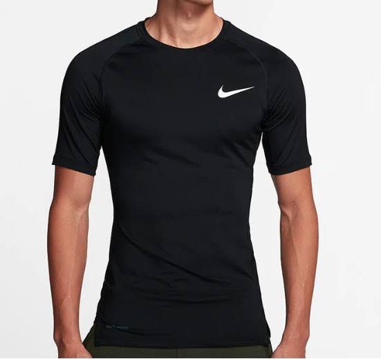 Nike pro training tee (Category: Activewear) located in Tagoloan. Submitted by puretiger-389e (Listing ID 1465679410, Image 1). Description: Nkeee Pro training tee Good as new condition Size large 20x28 dimensions (stretch) No issue Bagong bago.