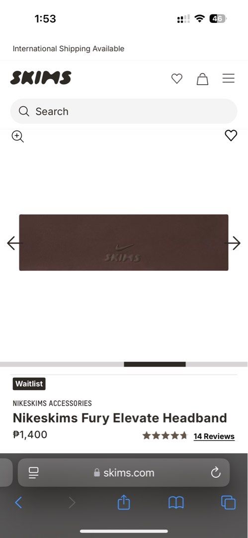 Nike x Skims Headband (Category: Activewear) located in Pakil. Submitted by byvera (Listing ID 1465746689, Image 1). Description: Hi! Is anyone interested in buying this? It’s not on hand yet, but you can pay once it arrives. I also have black and blue..