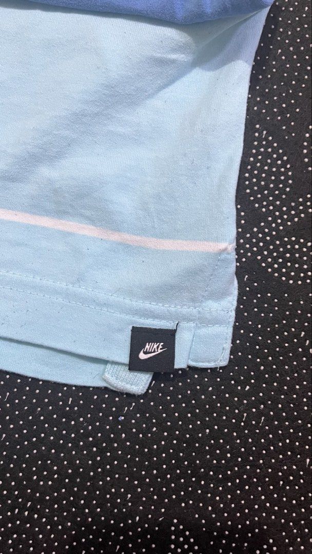 Nike striped polo shirt (Category: Tshirts & Polo Shirts ) located in Porac. Submitted by macky.ron (Listing ID 1465750836, Image 3). Description: Length:27 Width: 16 Condition: good Color rate: 9.5/10 Issue (s): none Complete Tags.