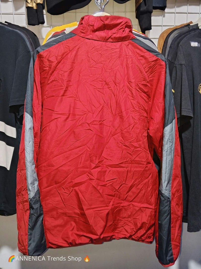 Nike Windbreaker (Category: Coats, Jackets and Outerwear) located in Bulacan. Submitted by ukaybrandedshop (Listing ID 1465596369, Image 2). Description: NIKE STORM-FIT WINDBREAKER JACKET 🔥 ✅ DETAILS: Brand: Nike Storm-FIT (legit tag) Color: Red / Black / Grey Two-tone - ang angas! Size: M on tag - 170/88A Chest: 95cm | Height: 165-175cm fit Best Fit: Medium to Large Type: Light Puffer / Windbreaker - pang motor, pang bagyo, pang travel Conditio