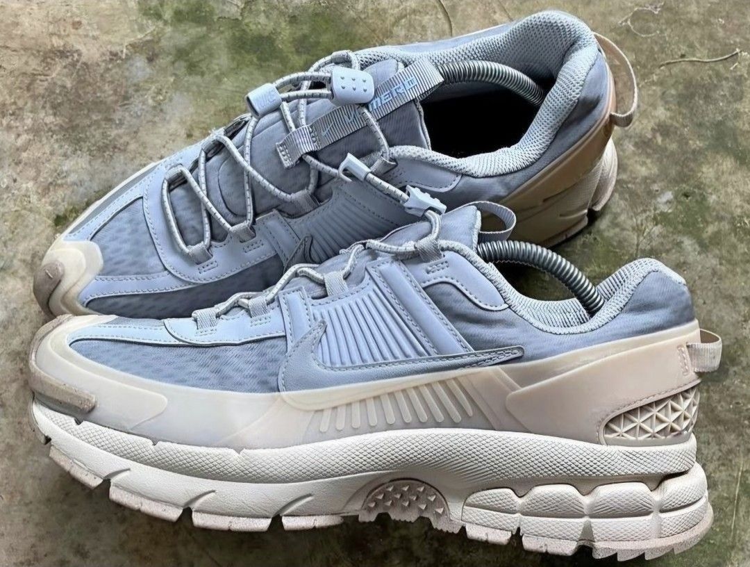 Nike Zoom Vomero Roam Wolf Grey Sand Drift (Category: Sneakers) located in Davao. Submitted by rodrigoani57168 (Listing ID 1465588889, Image 3). Description: - Model: Nike Zoom Vomero Roam - Colorway: Wolf Grey / Sand Drift / Hemp - Style Code: HJ4646-001 - Size: US 9.5 / UK 8.5 / EUR 43 / CM 27.5 - Features: Weatherized design, toggle-lock speed lacing, breathable mesh, protective rubber mudguard, and chunky cushioned midsole - Condition: Clean 