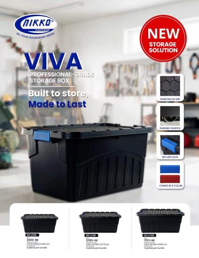 Nikko 85 li black storage box (Category: Storage Boxes & Baskets) located in Quezon City. Submitted by cynlchan (Listing ID 1460774617, Image 2). Description: Store your seldom used items in these massive storage box to prevent eye sore.