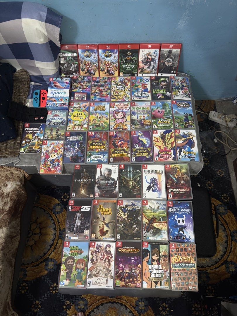 Nintendo Switch 1 & 2 Games, Accessories (Category: Nintendo) located in Cavite. Submitted by xsavier88 (Listing ID 1465632303, Image 1). Description: 🌟For sale! Nintendo Switch 1 & 2 Games & Accessories 🌟Accessories: Sandisk A1 Ultra 256GB Memory Card - 2,200 Red & Blue Joycons - 1,800 🌟Nintendo Switch 2 Games: Madden 26 - 2,500 Mario Kart World Brandnew - 2,800 Mario Kart World - 2,300 Hades 2 (Unused Code) - 2,300 Wild Hearts S - 1,500 Dyna