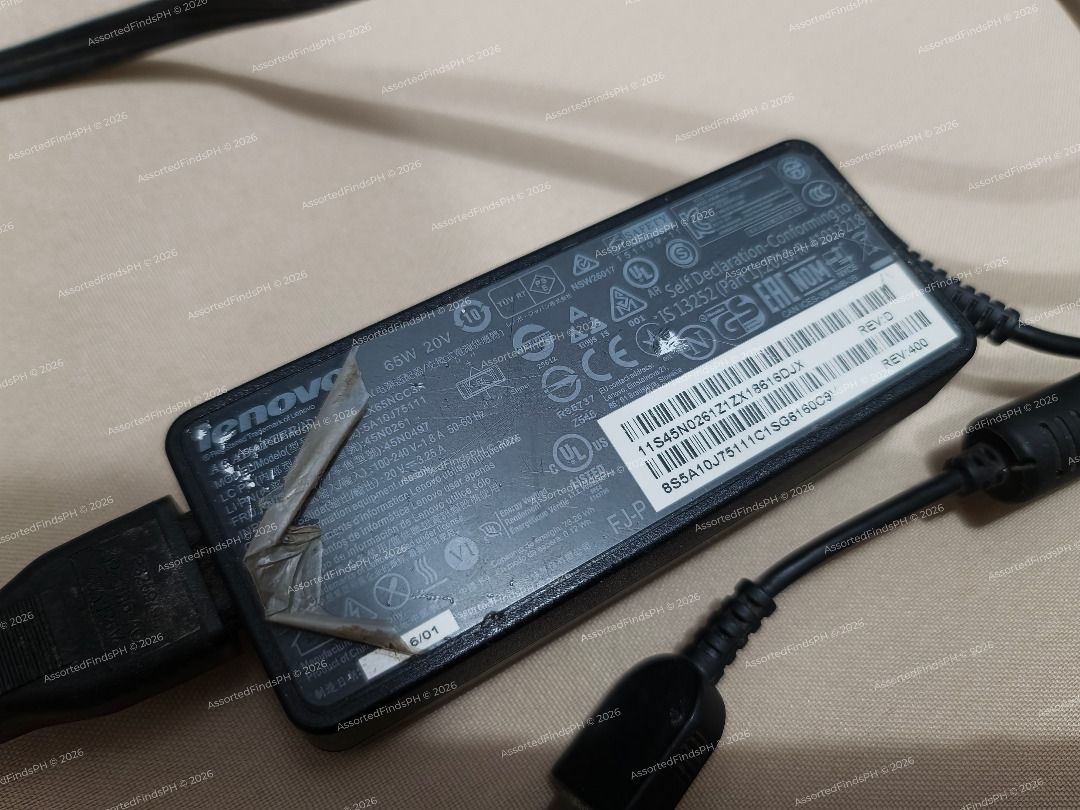 OEM Lenovo IdeaPad 300 Charger (READ DESCRIPTION) (Category: Chargers) located in Quezon City. Submitted by assortedfindsph (Listing ID 1465590432, Image 3). Description: "Post will be marked as sold once sold." Selling my Lenovo IdeaPad 300 Charger for 600 (FIXED) Firm Price. Lowball offers or “LP” inquiries will not be entertained. Voltage: 20V Wattage: 65W Tested Output: 20.3V on multimeter (Check the last pic) Compatible with: Lenovo IdeaPad 