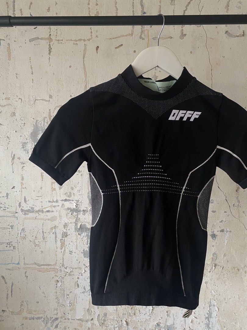 Off - White - Athletic Tshirt (Category: Others Tops) located in Puerto Princesa. Submitted by something___. (Listing ID 1465671990, Image 3). Description: Off - White - Athletic Tshirt Tagged Size: Small (Dimension) Length: 20.2 Width: 12.9 Condition: Excellent Color rate: 9.8 Flaws: None.