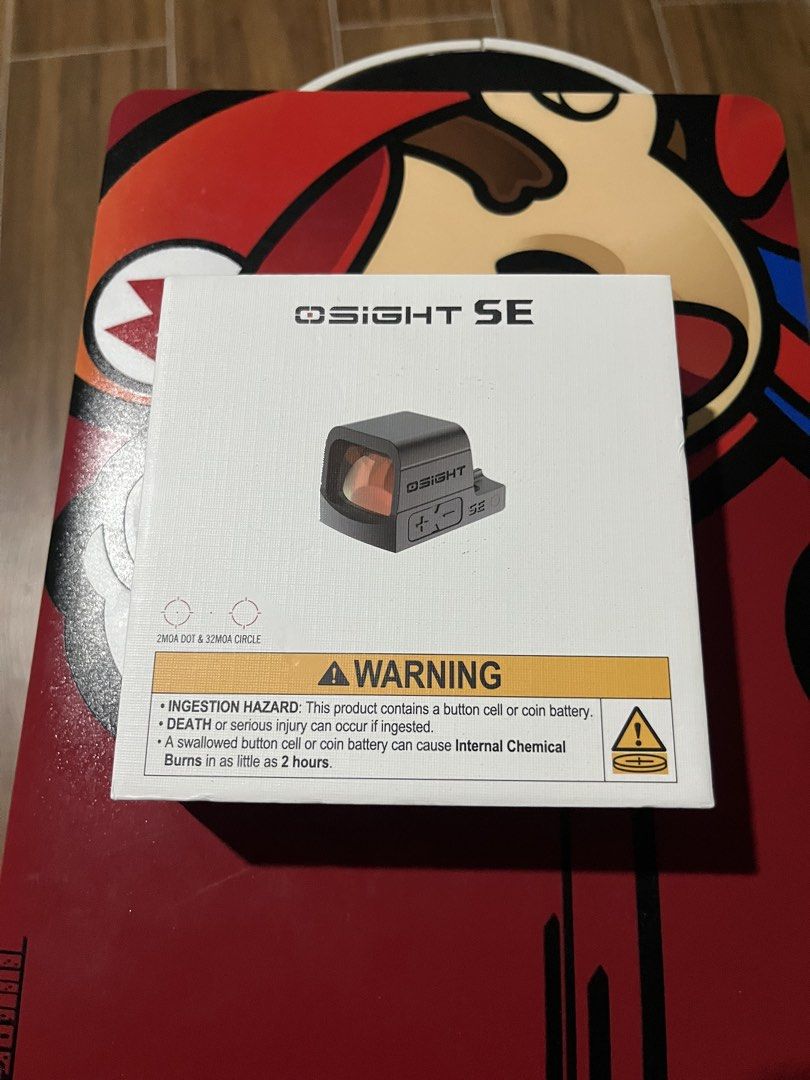 Olight Osight SE Red Dot Sight (Category: Action & Battle Toys) located in Quezon City. Submitted by marc4x (Listing ID 1465752182, Image 1). Description: - Item: Olight Osight SE reflex sight - Condition: Brand new and 100% unused just removed plastic sleeve to check - Reticle: 2MOA dot and 32MOA circle options - Inclusions: Original box, microfiber cleaning cloth, user manual, and desiccant pack - Perfect for airsoft, firearms, and tactical set