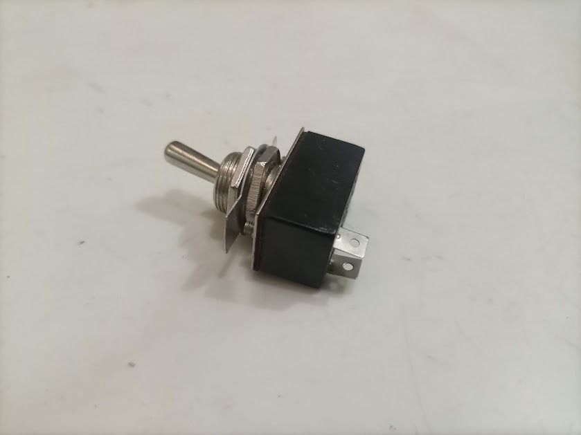 On Off Toggle Switch Heavy Duty Electrical Switch (Category: Electrical, Adaptors & Sockets) located in Quezon City. Submitted by susmaryosep1 (Listing ID 1465655388, Image 3). Description: - Heavy-duty toggle switch with a durable metal lever - Includes standard ON/OFF indicator plate and mounting hardware - Screw terminals on the back for quick and easy wiring - Versatile for automotive, boat, or DIY electronics projects 150.