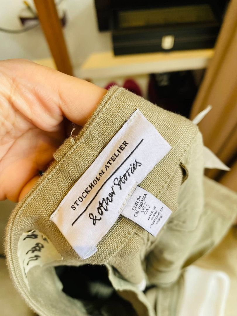 &OTHERSTORIES LINEN PANTS (Category: Other Bottoms) located in Baguio. Submitted by asna_taku (Listing ID 1465667907, Image 3). Description: &OTHERST0RIES LINEN PANTS 26" VIA tm ₱800.