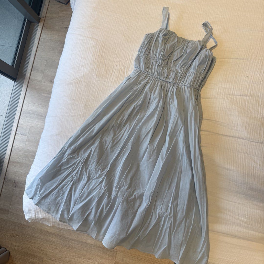 Our Second Nature light blue midi dress size S (Category: Dresses) located in Manila. Submitted by vea1992 (Listing ID 1465639281, Image 1). Description: - Brand: Our Second Nature - Color: Light Blue - Size: S - Design: Smocked bodice with textured fabric and flowy skirt - Closure: Convenient side zipper - Details: Chic shoulder straps - Condition/Vibe: Great everyday piece, comfortable and stylish.