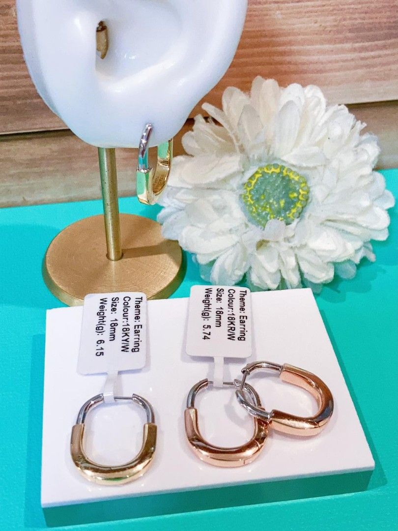 padlock tco earring 18k gold hk setting (Category: Earrings) located in Manila. Submitted by primejewelry (Listing ID 1465581439, Image 2). Description: .