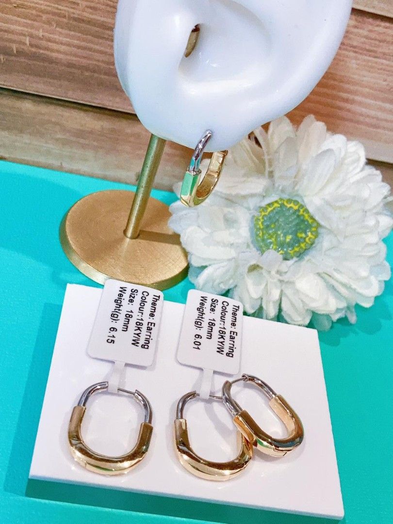 padlock tco earring 18k gold hk setting (Category: Earrings) located in Manila. Submitted by primejewelry (Listing ID 1465581439, Image 3). Description: .