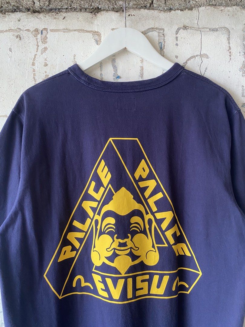 Palace x Evisu - Tri Ferg Tee (Category: Tshirts & Polo Shirts ) located in Puerto Princesa. Submitted by something___. (Listing ID 1465668548, Image 3). Description: Palace x Evisu - Tri Ferg Tee Tagged Size: XXL (Dimension) Length: 30 Width: 23.5 Condition: Excellent Color rate: 9.6 Flaws: None.