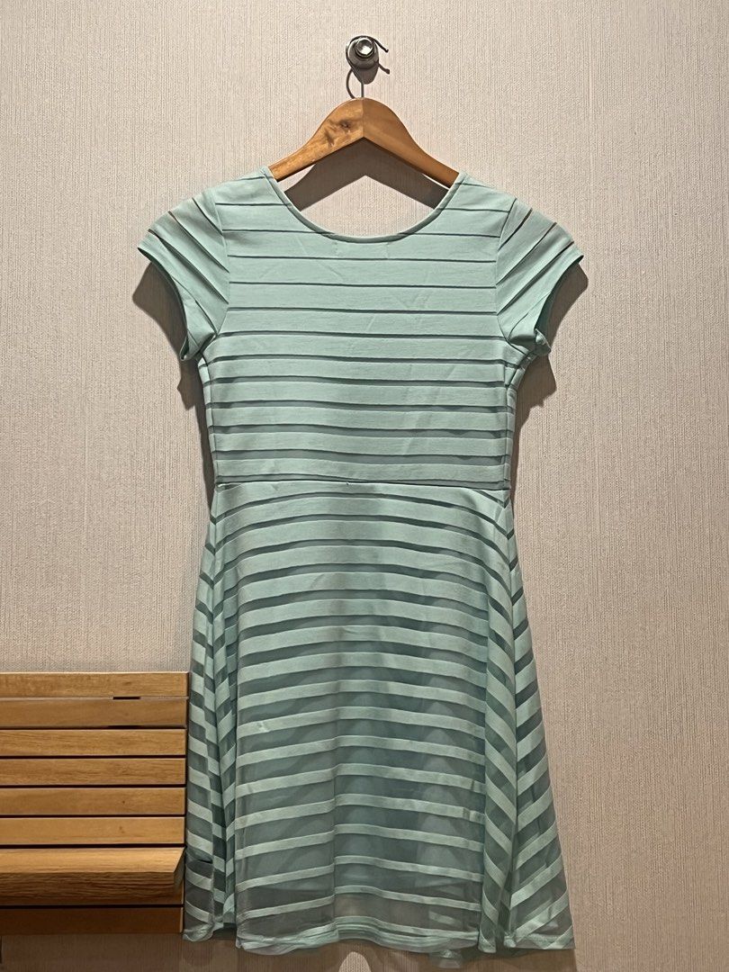 Pastel Teal Striped Dress (Category: Babies & Kids Fashion) located in Manila. Submitted by preloved_items122 (Listing ID 1465640403, Image 2). Description: .