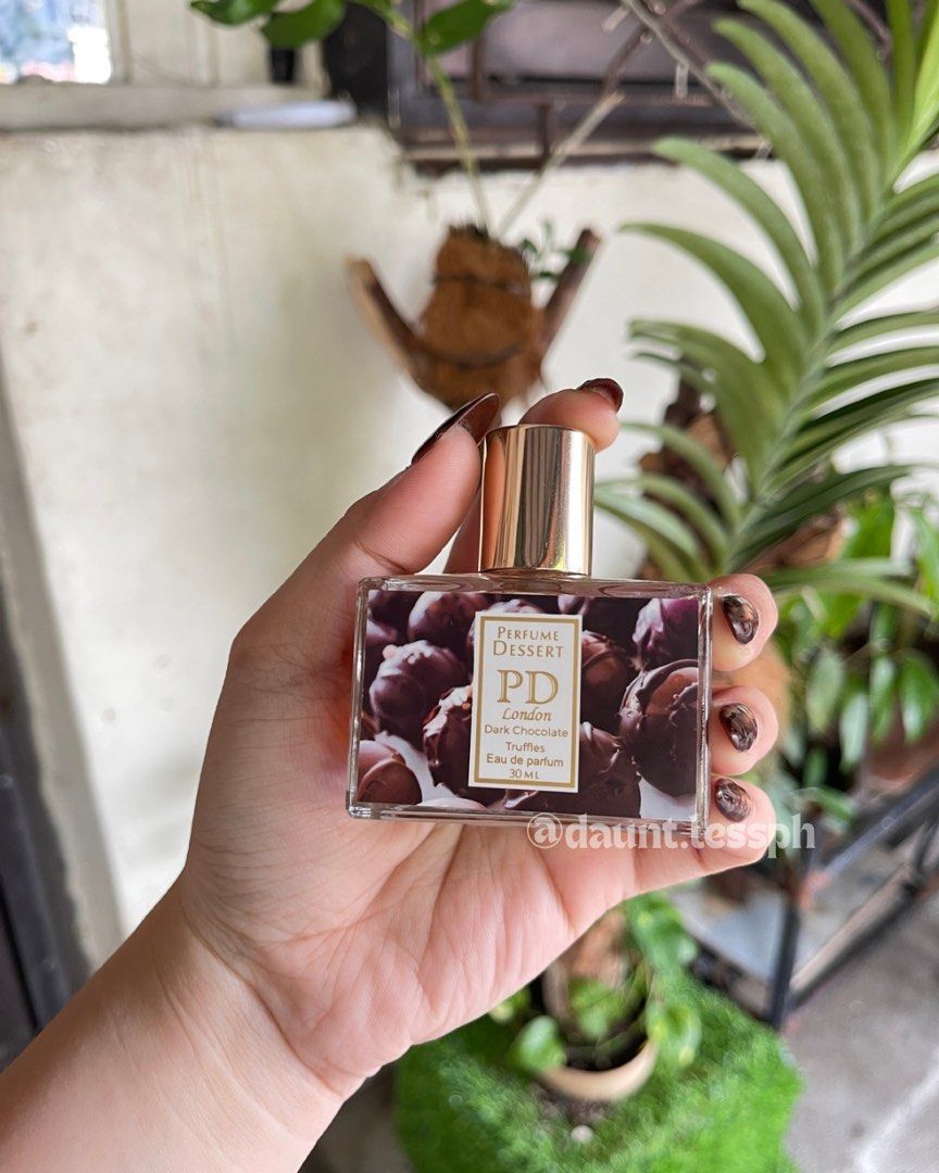 Perfume Dessert - Dark Choco Truffle 30 ML (Category: Fragrance & Deodorants) located in Manila. Submitted by daunt.lessph (Listing ID 1465719299, Image 3). Description: Perfume Dessert – Dark Choco Truffle 🍫🤎 Sweet, rich & chocolatey scent! Perfect for chocolate lovers ✨ • 30ml • Brand new, never used • Dark Choco Truffle scent RFS: Decluttering my collection..