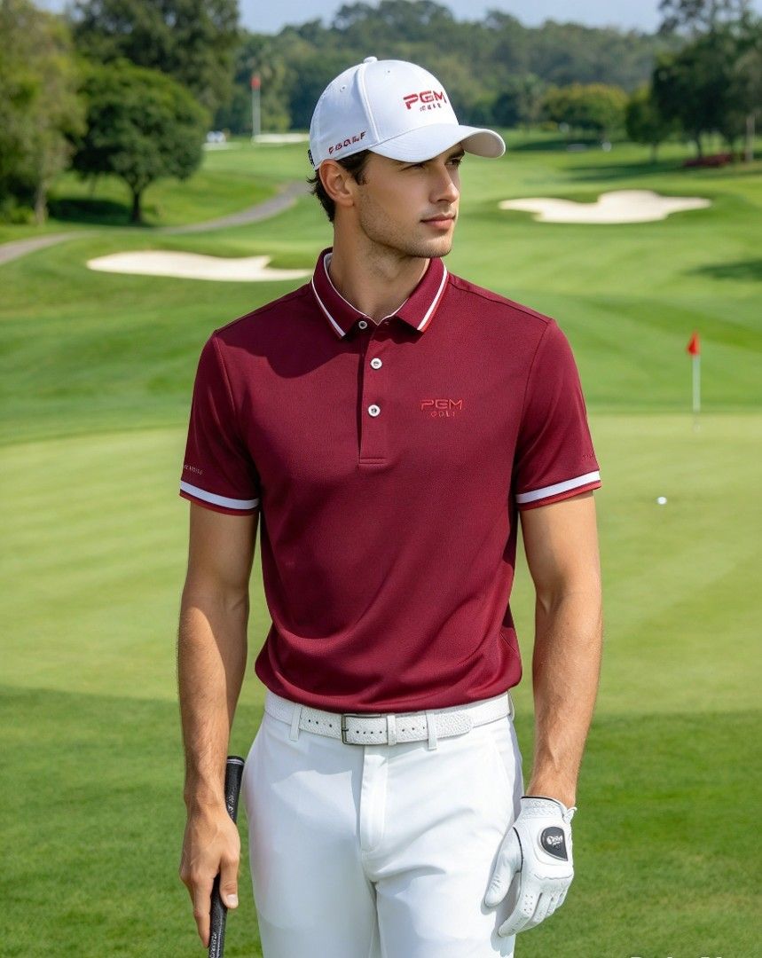 PGM Golf ⛳️ (Category: Tshirts & Polo Shirts ) located in Lucena. Submitted by kuronueve0909 (Listing ID 1465697404, Image 2). Description: PGM Golf Size: medium Width: 20 Length: 27 Color: maroon Price: ₱1k No issue ✅️ Ready to wear ✅️.