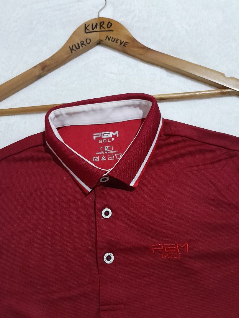 PGM Golf ⛳️ (Category: Tshirts & Polo Shirts ) located in Lucena. Submitted by kuronueve0909 (Listing ID 1465697404, Image 3). Description: PGM Golf Size: medium Width: 20 Length: 27 Color: maroon Price: ₱1k No issue ✅️ Ready to wear ✅️.