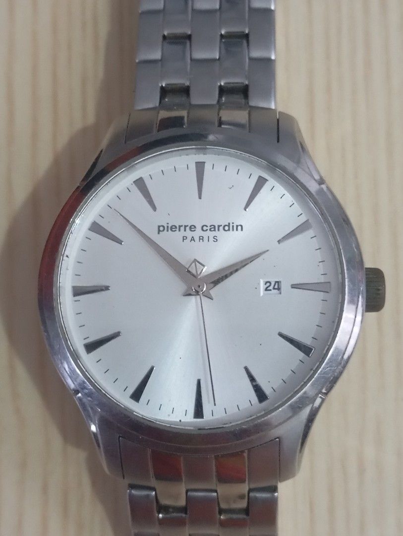 Pierre cardin (Category: Men's Watches) located in Las Pinas. Submitted by quick_deals_great_finds2 (Listing ID 1465655891, Image 2). Description: Original good working condition Quartz with battery Big size 45mm fits wrist 7 inches.
