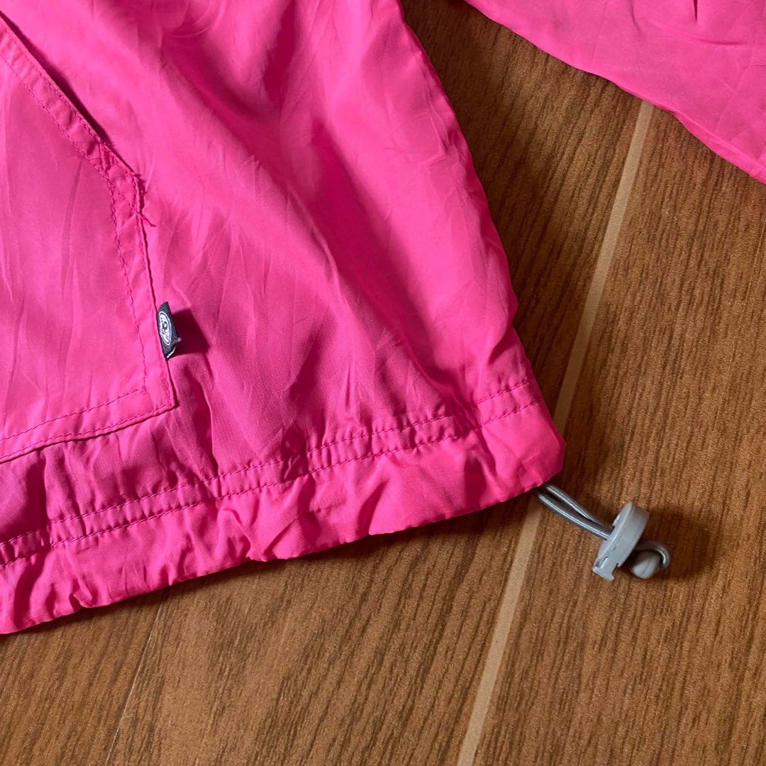 Pink windbraker (Category: Coats, Jackets and Outerwear) located in Paete. Submitted by fat.archives (Listing ID 1465670780, Image 2). Description: Dimes Bust 20 Length 25 +sf.