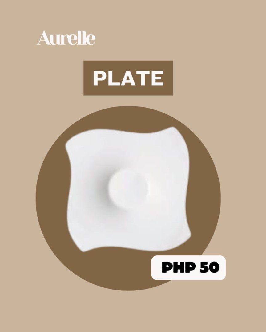 Plate (Category: Other Kitchenware & Tableware) located in Manila. Submitted by aurelleph (Listing ID 1465605306, Image 3). Description: 🎀FOLLOW OUR FB, IG AND TIKTOK Stay updated with our latest products, new arrivals, announcements, and restocks. IG: @aurellephofficial FB: Aurelle TIKTOK: aurellephofficial See you there! ♡ .