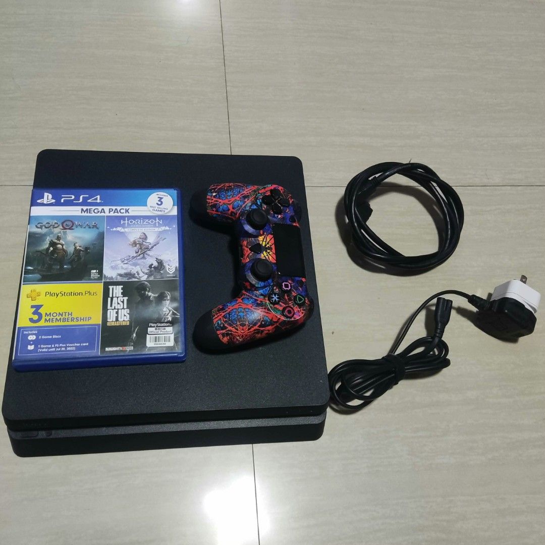 PS4 Slim 1TB Bundle (JB) (Category: PlayStation) located in Taguig. Submitted by voodoodoll6 (Listing ID 1465750468, Image 1). Description: PlayStation 4 Slim (12.52) bundle, 1TB Jailbroken (No Box)— In great working condition! Deep cleaned with new thermal paste. Inclusion: 1. HDMI cable 2. Two (2) Controllers 3. Goldhen JB Disc (20 games available already!) 4. Free God of War 2018 game No issues at all except for minimal signs of usage (refer t