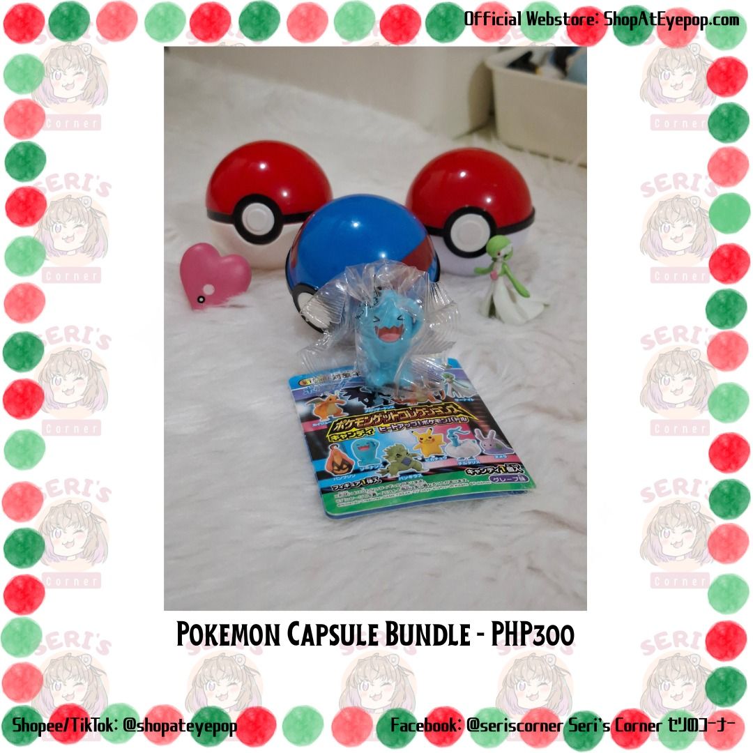 POKEMON bundle - PHP 300 (Category: Figurines & Statues) located in Las Pinas. Submitted by seriscorner (Listing ID 1465651679, Image 1). Description: ------Courier: SPX Xpress (sf c/o buyer) We accept payments via BDO, Maribank, GoTyme, and GCash..