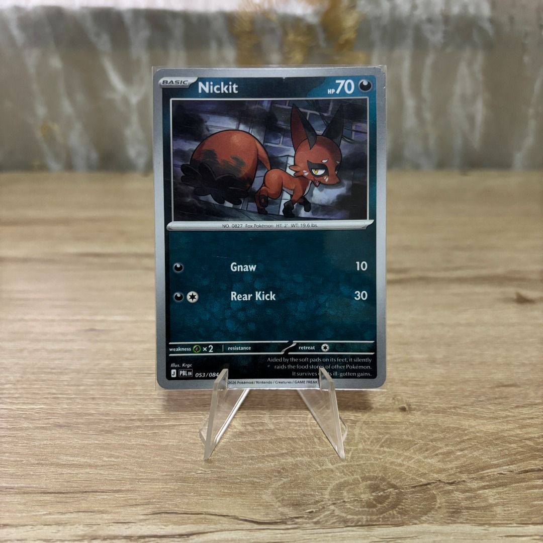 Pokemon Card Nickit 53/84 Common Normal: Pitch Black (Category: Raw Singles) located in Caloocan City. Submitted by extendo_02 (Listing ID 1465648484, Image 1). Description: Pokemon Card Nickit 53/84 Common Normal: Pitch Black ₱10 Condition: NM Location: North Caloocan Shipment: J&t, Lalamove, LBC & DHL.