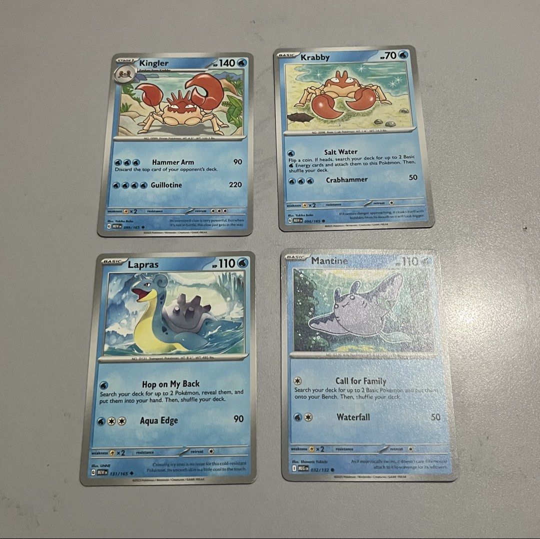 Pokémon TCG Assorted “Set 4” (Blue) (Category: Raw Singles) located in Quezon City. Submitted by pwrproductions (Listing ID 1465583438, Image 1). Description: ₱25 each.
