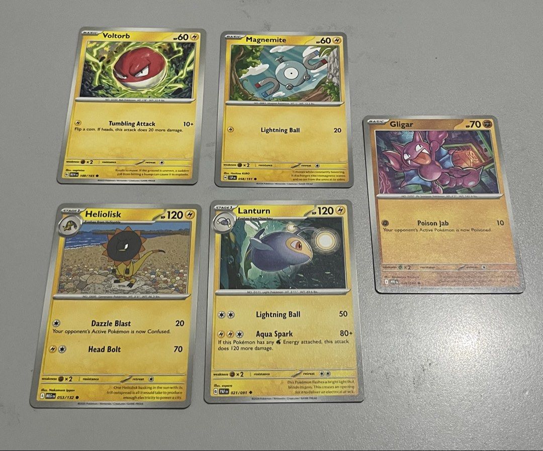 Pokémon TCG Assorted “Set 5” (Yellow) (Category: Raw Singles) located in Quezon City. Submitted by pwrproductions (Listing ID 1465588015, Image 1). Description: ₱20 each.