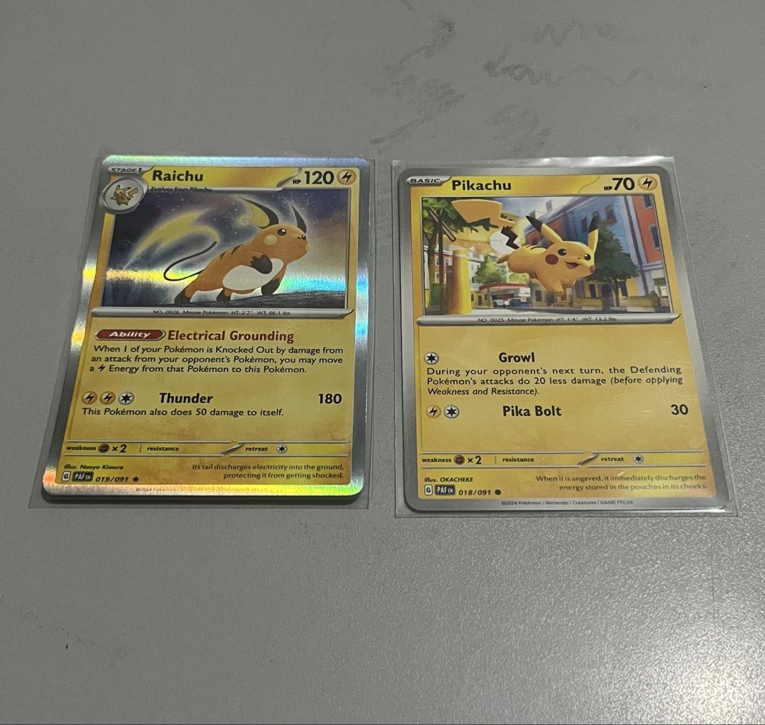 Pokémon TCG “Raichu Holo Rare & Pikachu” (Category: Raw Singles) located in Quezon City. Submitted by pwrproductions (Listing ID 1465589216, Image 1). Description: .
