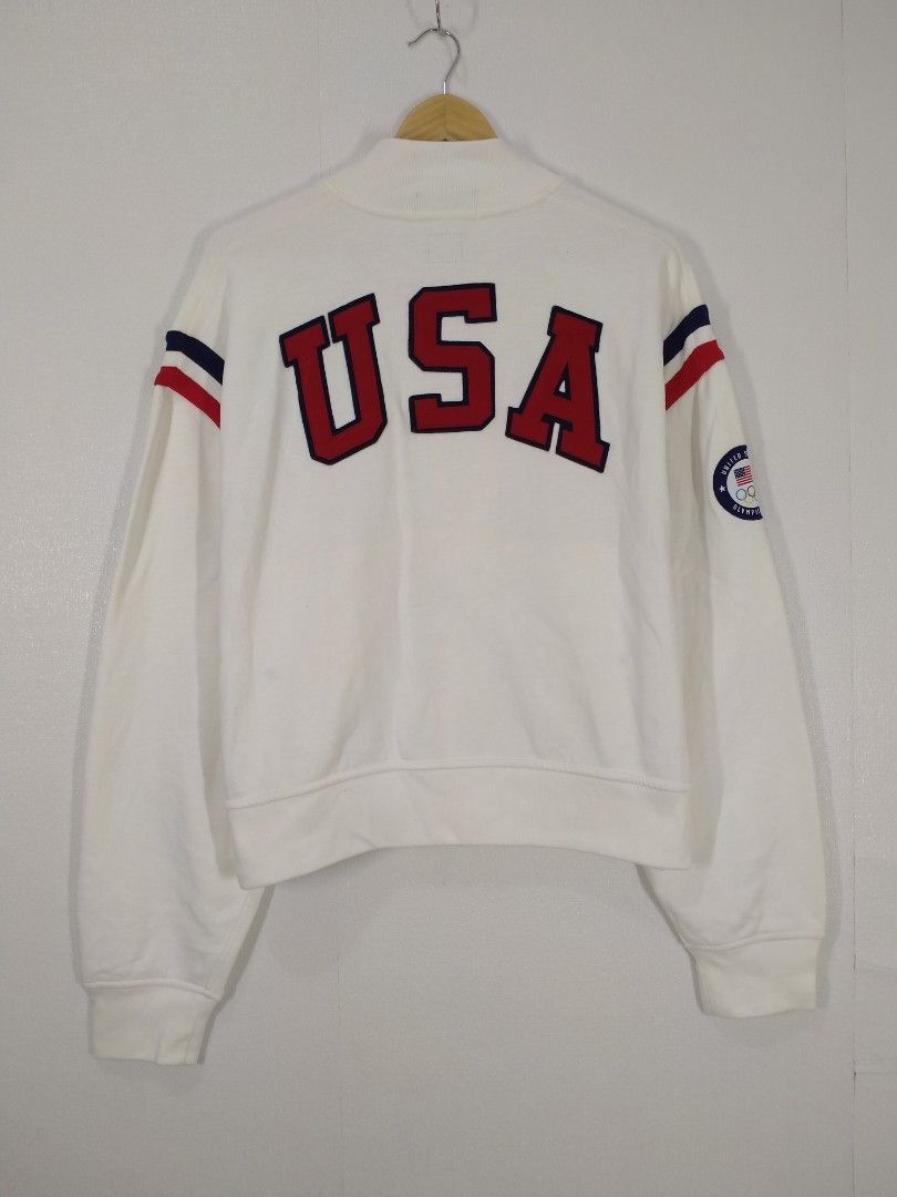 POLO RL TEAM USA WOMENS BASEBALL JACKET (Category: Coats, Jackets and Outerwear) located in Baguio. Submitted by dansteals (Listing ID 1465691052, Image 3). Description: 23 X 26 LARGE BOXY FIT.