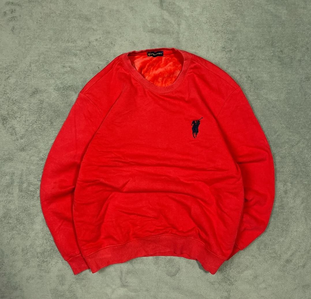 polo sport red crewneck (Category: Coats, Jackets and Outerwear) located in Cavite. Submitted by nior1305 (Listing ID 1465613110, Image 1). Description: polo sport red crewneck Length: 26 width: 22 no issue condition: 10/10 mine: 700 .