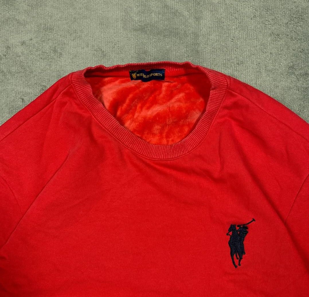 polo sport red crewneck (Category: Coats, Jackets and Outerwear) located in Cavite. Submitted by nior1305 (Listing ID 1465613110, Image 2). Description: polo sport red crewneck Length: 26 width: 22 no issue condition: 10/10 mine: 700 .