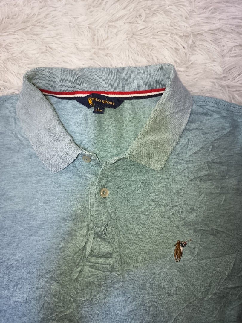 Polo Sport Shirt (Category: Tshirts & Polo Shirts ) located in Pasay City. Submitted by ODDXX (Listing ID 1465641754, Image 1). Description: Large on Tag Dimes 19 x 25 Issue Cut washed tag. Need wash! 365 free shipping thru j&t.