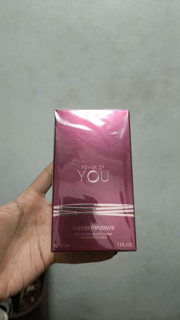 Power of You Armani (Category: Fragrance & Deodorants) located in Manila. Submitted by sab_laureen (Listing ID 1465737583, Image 1). Description: Sealed ✔️Onhand & ready to ship ❌Not US Tester/Fake/Mall pullout shenanigans.