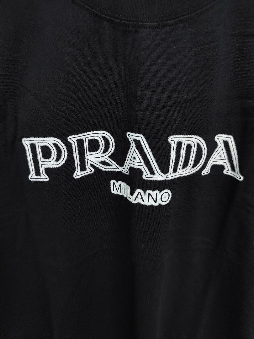PRADA MILANO SHIRT M (Category: Luxury Apparel) located in Bulacan. Submitted by markkiethrift2023 (Listing ID 1465680216, Image 2). Description: PRADA MILANO SHIRT M BRAND NEW CONDITION DIMES: 22.5 x 28.5.
