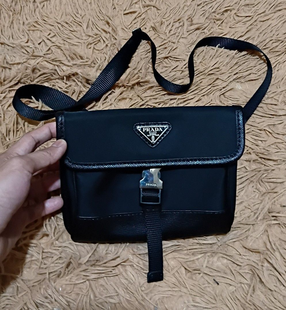PRADA MINI (Category: Sling Bags) located in Legazpi City. Submitted by nashaiza (Listing ID 1465621456, Image 1). Description: Prada mini sling Code: 8 Silver Hardware Rank A cut black tag no flaw Japan Surplus source *authenticity not guarantee MOP: GCash Courier: J&T Express.