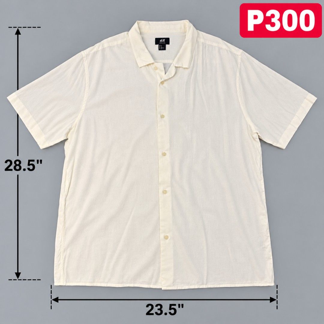 Pre-loved Men’s Short-Sleeve Button-Up Shirts (Category: Tshirts & Polo Shirts ) located in Paranaque City. Submitted by marcelgomeri (Listing ID 1465709722, Image 3). Description: • Dimensions and prices are indicated in the photos • Payment via GCash or BPI.