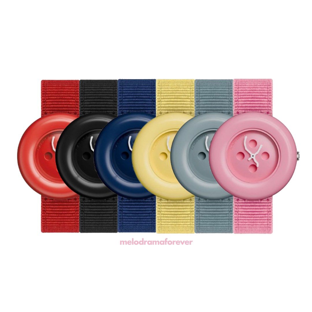 [New Drop] Pre-order / Laphont – Button Watch (Category: Women's Watches) located in San Antonio. Submitted by melodramaforever (Listing ID 1465731063, Image 1). Description: PRE-ORDER! Laphont – Button Watch ₱6,900 Pre-order price ₱7,500 Regular price This pre-order requires full payment. Item ships in 4 – 6 weeks ETA to PH: Nov 28 – Dec 5 Colors: Red, Black, Navy, Butter, Slate Blue, Pink Details: - Propriety Chronolite™ composite custom case a