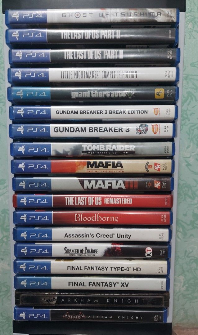PS4 GAMES FOR SALE (Updated) (Category: PlayStation) located in Santa Rosa. Submitted by agentred1142 (Listing ID 1465659388, Image 1). Description: PS4 GAMES FOR SALE All working STA ROSA LAGUNA - Pwede deliver within area add pang gas - Lalamove / LBC (COP) sa malayo PRICE LIST : Ghost Of Tsushima - 1300 The Last Of Us 2 - 1300 Little Nightmares 1 Complete Edition - 900 Grand Theft Auto (GTA V) - 700 GUNDAM Breaker 3 Break Edition - 1500 GUNDAM