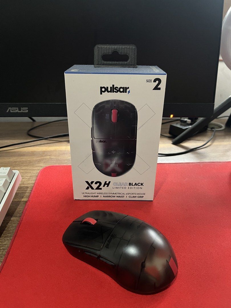 Pulsar X2H Clear Black (Category: Mouse & Mousepads) located in Quezon City. Submitted by adperez26 (Listing ID 1465617209, Image 1). Description: Pulsar X2H Clear Black Limited Edition Bought from datablitz (with price tag still on the box) Complete with box Sometimes used No issues RFS: Not used often Loc: QC west ave PM if interested .