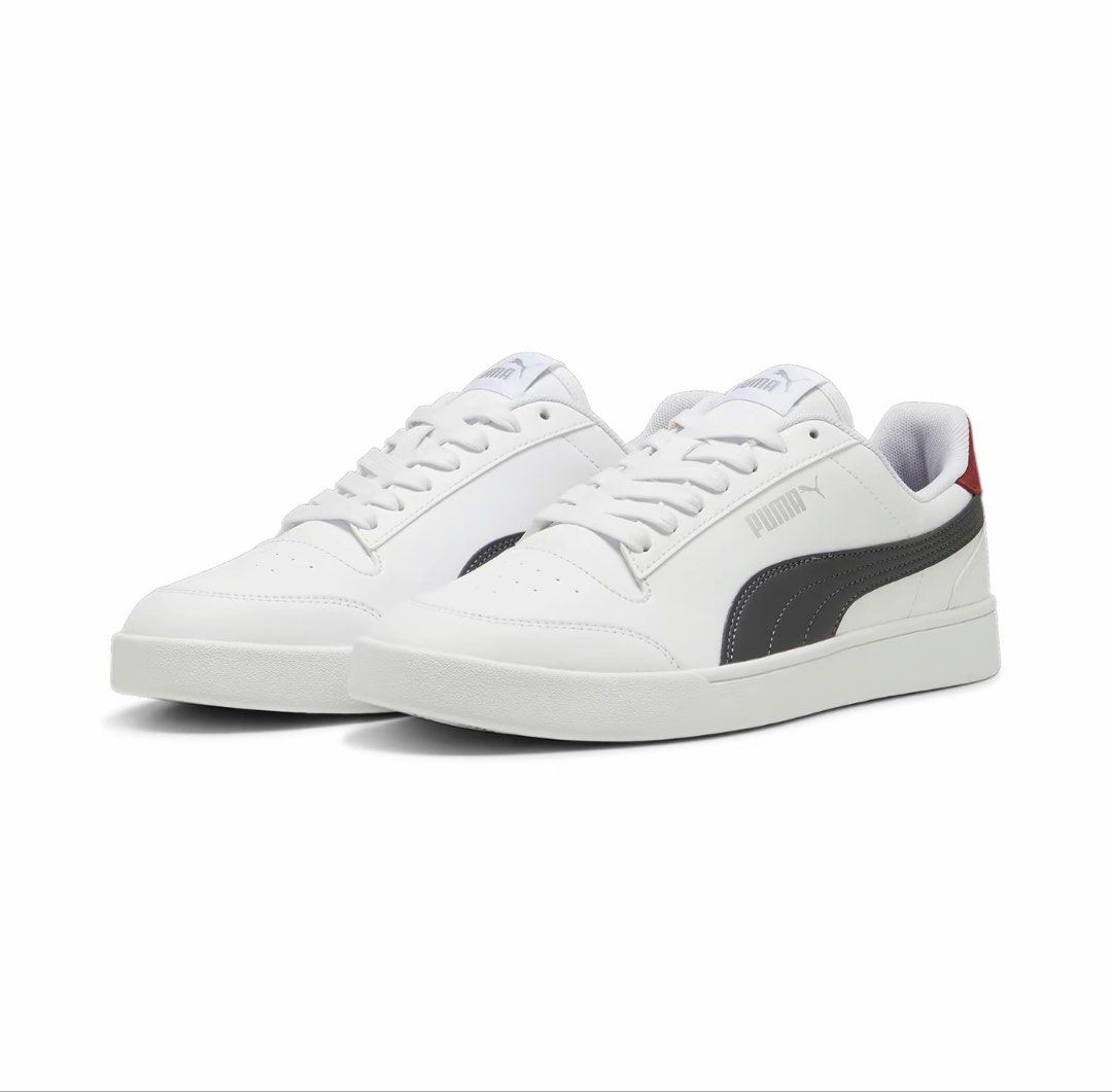 PUMA Shuffle Trainers US7 White/Gray Unisex (Category: Sneakers) located in Quezon City. Submitted by tripod.pillars (Listing ID 1465636650, Image 1). Description: PUMA Shuffle Trainers Black, Red Brand New with box Price is fixed Size: 25cm (US 7 Mens, US 8 Womens).