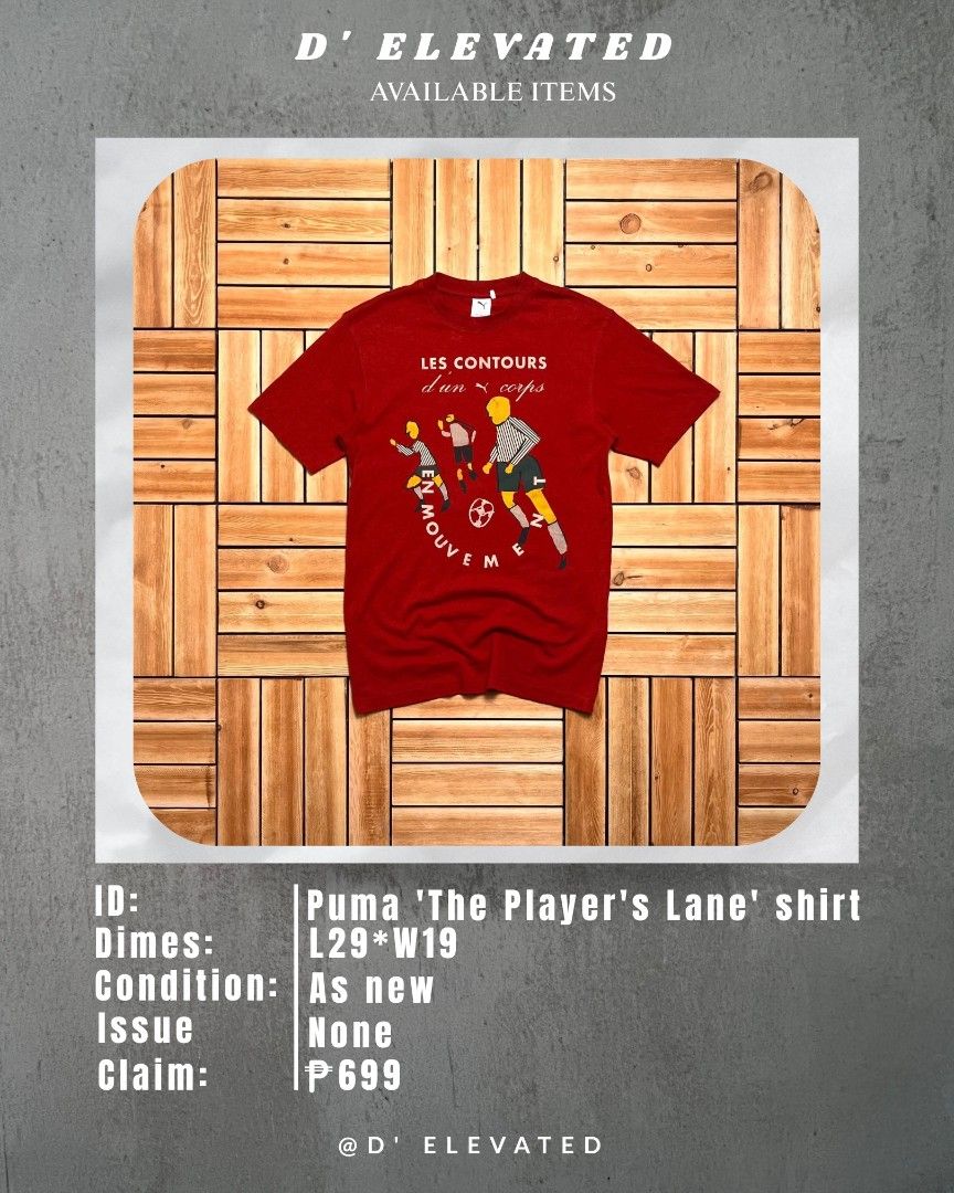 PUMA 'THE PLAYER'S LANE' SHIRT (Category: Formal Shirts) located in Floridablanca. Submitted by d_elevated (Listing ID 1464257108, Image 1). Description: .
