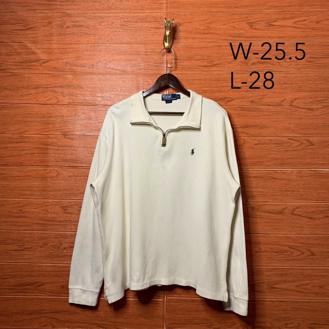 Ralph Lauren RL Cream Quarter zip (Category: Formal Shirts) located in Quezon City. Submitted by donklasiko (Listing ID 1465640130, Image 2). Description: Condition: 9.5+/10 Pristine condition Issue: non Refer to the dimension 🤗 PM FOR MORE DETAILS NO RETURN, NO EXCHANGE & NO REFUND! ✅I ALSO ACCEPT TRADE/SWAP TO ANYTHING JUST DROP YOUR OFFER Please manage your expectations, this is a secondhand item. What you see is what you get 😊 💵MOP: GCASH,