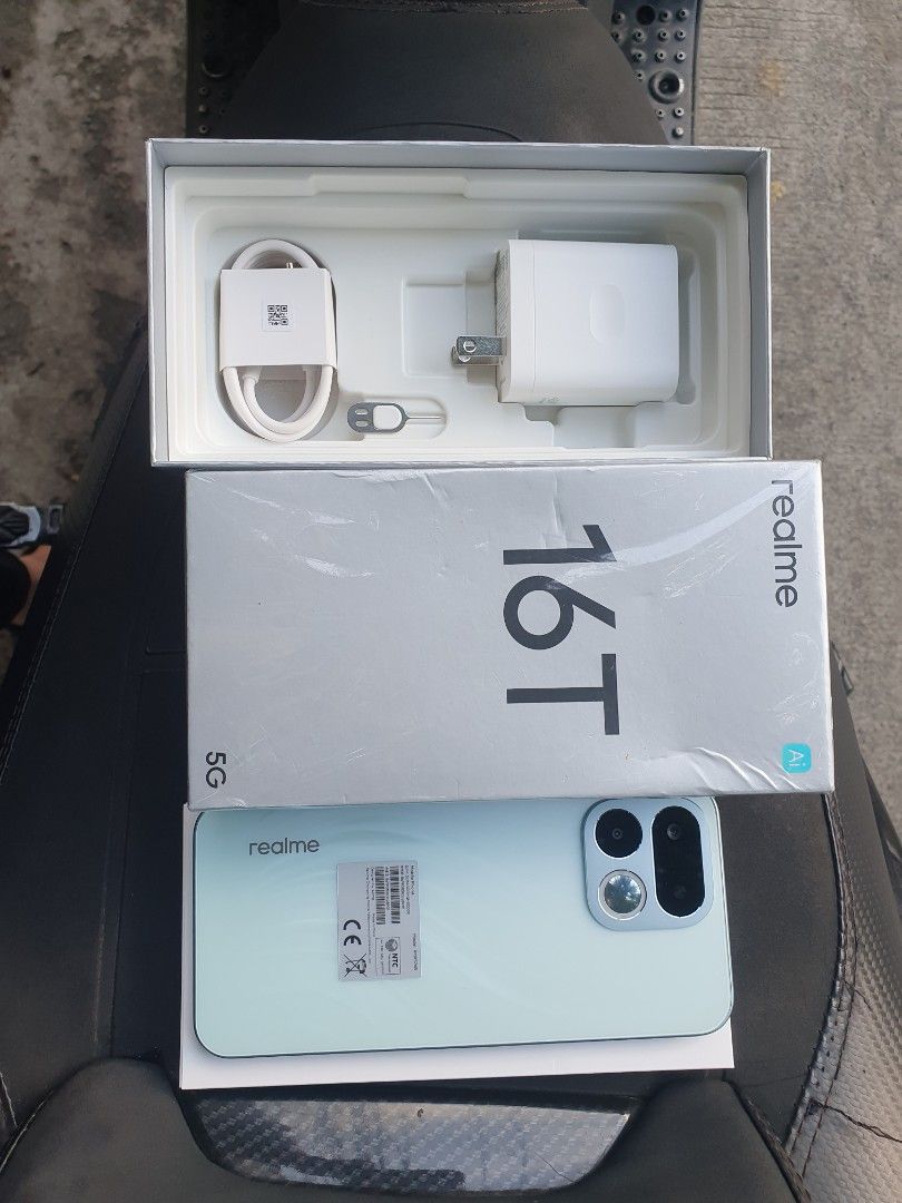 Realme 16t 256gb brandnew open for checking only (Category: Realme) located in Manila. Submitted by rhaizen1991 (Listing ID 1465634721, Image 2). Description: REALME 16T 256GB BRANDNEW 256GB/8+8 16GB RAM 8000MAH super BATTERY 3DAYS. Solid battery life. Ntc approved Super VOOCC CHARGE Ip69 waterresistance phone 144ghz refresh rate 25,999 srp Selling 16k fix!! No barat. Open box for check unused. monumento meet or sm north.